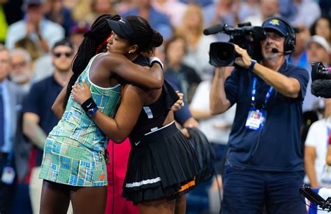 Coco Gauff and Naomi Osaka meet at a tennis coaching .